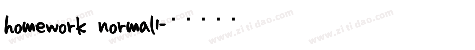 homework normal1字体转换